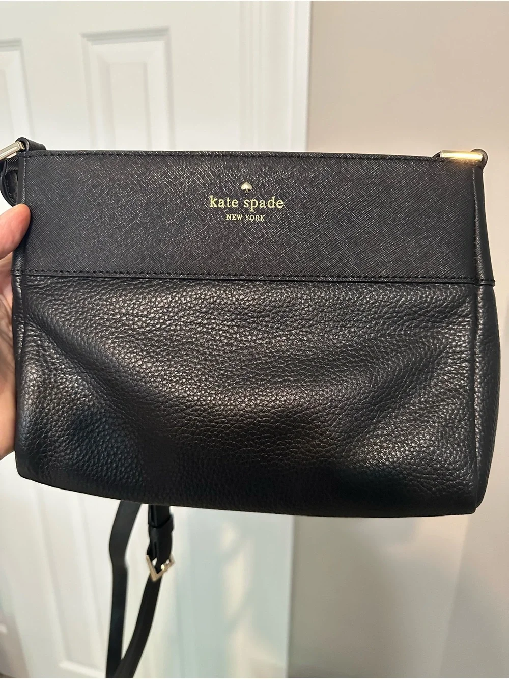 kate spade New York Black Leather Crossbody Bag